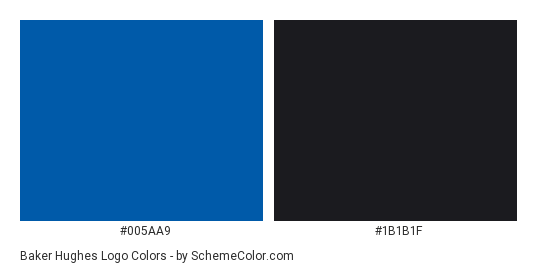 Baker Hughes Logo - Color scheme palette thumbnail - #005aa9 #1b1b1f 