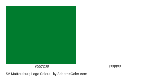 SV Mattersburg Logo - Color scheme palette thumbnail - #007c2e #ffffff 