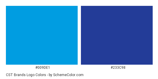 CST Brands Logo - Color scheme palette thumbnail - #009de1 #233c98 