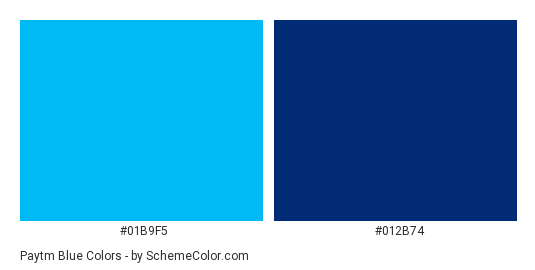 Paytm Blue Color Scheme » Blue » SchemeColor.com
