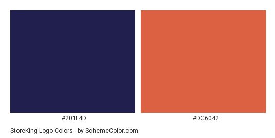 StoreKing Logo - Color scheme palette thumbnail - #201f4d #dc6042 