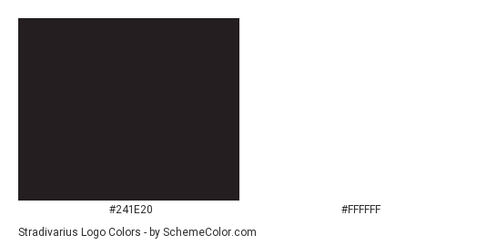 Stradivarius Logo - Color scheme palette thumbnail - #241e20 #ffffff 