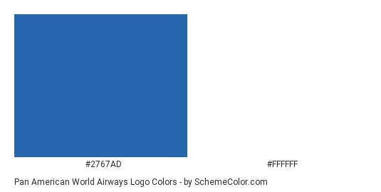 Pan American World Airways Logo - Color scheme palette thumbnail - #2767ad #ffffff 