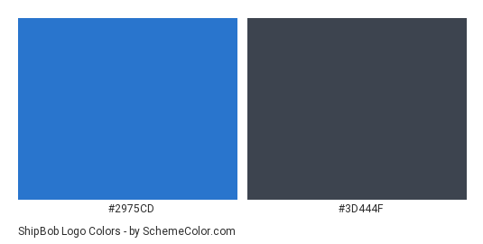 ShipBob Logo - Color scheme palette thumbnail - #2975cd #3d444f 