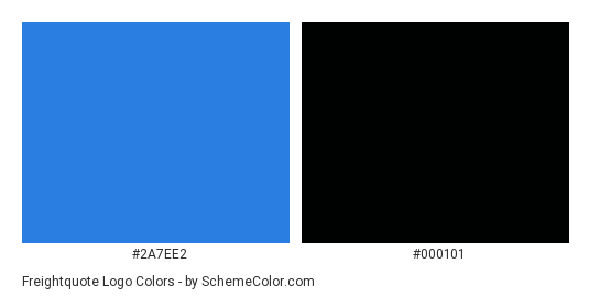 Freightquote Logo - Color scheme palette thumbnail - #2a7ee2 #000101 