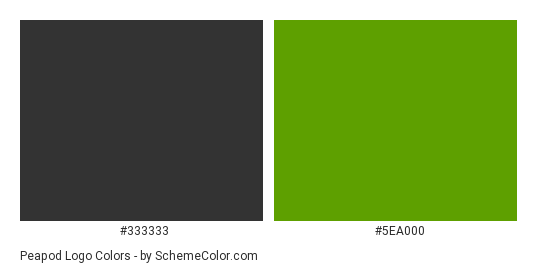 Peapod logo - Color scheme palette thumbnail - #333333 #5ea000 