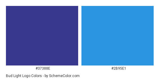 Bud Light Logo - Color scheme palette thumbnail - #37388E #2B95E1 