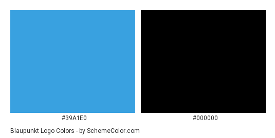 Blaupunkt Logo - Color scheme palette thumbnail - #39a1e0 #000000 