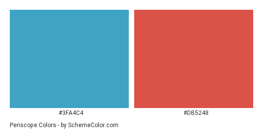 Periscope - Color scheme palette thumbnail - #3FA4C4 #DB5248 