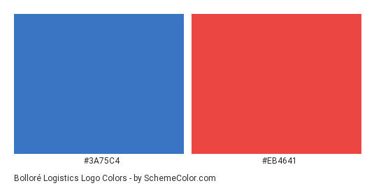 Bolloré Logistics Logo - Color scheme palette thumbnail - #3a75c4 #eb4641 