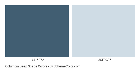 Columbia Deep Space - Color scheme palette thumbnail - #415e72 #cfdce5 