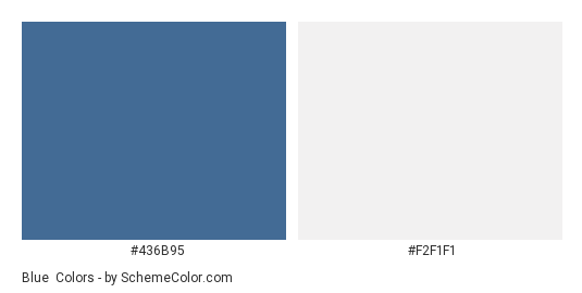Blue & White Queen Bedroom - Color scheme palette thumbnail - #436B95 #f2f1f1 
