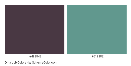 Dirty Job - Color scheme palette thumbnail - #493843 #61988E 