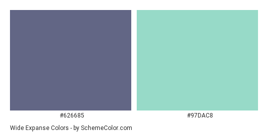 Wide Expanse - Color scheme palette thumbnail - #626685 #97DAC8 