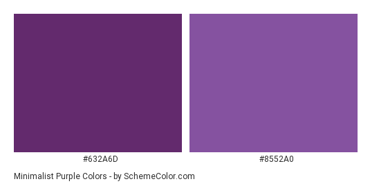 Minimalist Purple - Color scheme palette thumbnail - #632a6d #8552a0 