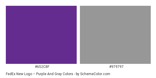 FedEx New Logo – Purple and Gray - Color scheme palette thumbnail - #652c8f #979797 