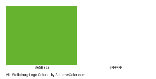 VfL Wolfsburg Logo - Color scheme palette thumbnail - #65b32e #ffffff 