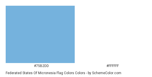Federated States of Micronesia Flag Colors - Color scheme palette thumbnail - #75b2dd #ffffff 
