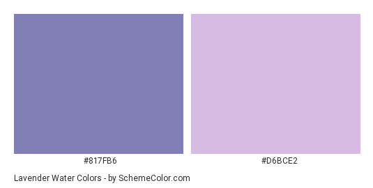 Lavender Water - Color scheme palette thumbnail - #817FB6 #D6BCE2 