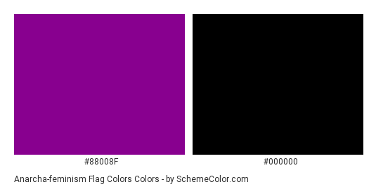 Anarcha-feminism Flag Colors - Color scheme palette thumbnail - #88008F #000000 