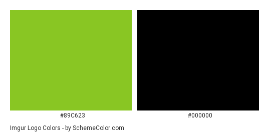 Imgur Logo - Color scheme palette thumbnail - #89c623 #000000 