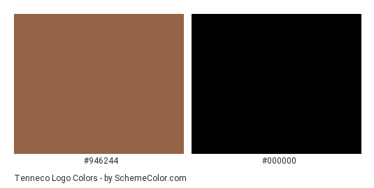 Tenneco Logo - Color scheme palette thumbnail - #946244 #000000 