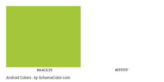 Android - Color scheme palette thumbnail - #A4C639 #FFFFFF 