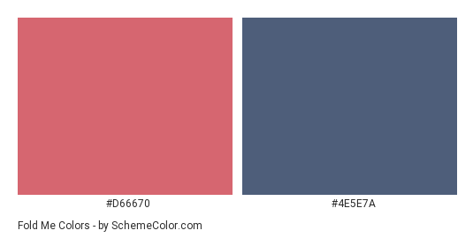 Fold Me - Color scheme palette thumbnail - #D66670 #4e5e7a 