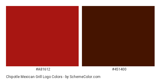 Chipotle Mexican Grill Logo - Color scheme palette thumbnail - #a81612 #451400 