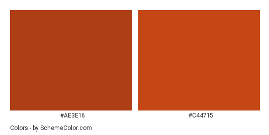 Ayers Rock Color - Color scheme palette thumbnail - #ae3e16 #c44715 