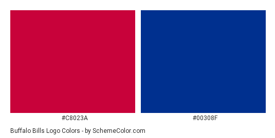 Buffalo Bills Logo - Color scheme palette thumbnail - #c8023a #00308f 