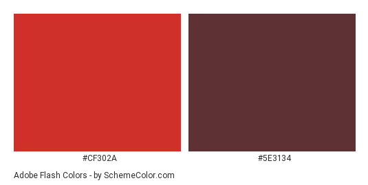 Adobe Flash - Color scheme palette thumbnail - #cf302a #5e3134 