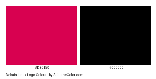 Debain Linux Logo - Color scheme palette thumbnail - #d80150 #000000 