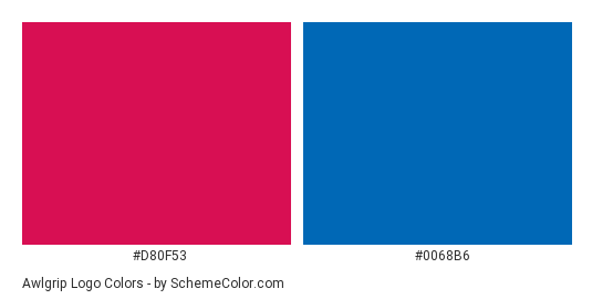 Awlgrip Logo - Color scheme palette thumbnail - #d80f53 #0068b6 