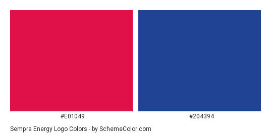 Sempra Energy Logo - Color scheme palette thumbnail - #e01049 #204394 