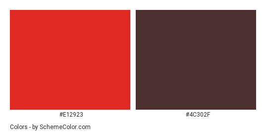 Red Masai Warrior - Color scheme palette thumbnail - #e12923 #4c302f 