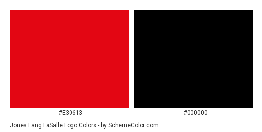 Jones Lang LaSalle Logo - Color scheme palette thumbnail - #e30613 #000000 