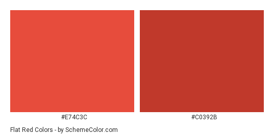 Flat Red - Color scheme palette thumbnail - #e74c3c #c0392b 