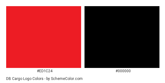 DB Cargo Logo - Color scheme palette thumbnail - #ed1c24 #000000 