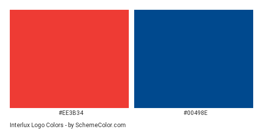 Interlux Logo - Color scheme palette thumbnail - #ee3b34 #00498e 