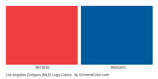Los Angeles Dodgers Team Colors  HEX, RGB, CMYK, PANTONE COLOR