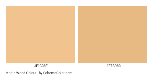 Maple Wood - Color scheme palette thumbnail - #f1c38e #e7b983 