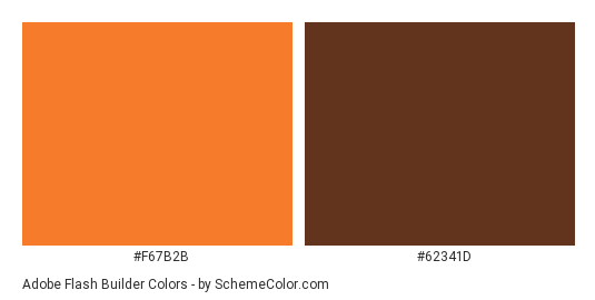 Adobe flash builder - Color scheme palette thumbnail - #f67b2b #62341d 