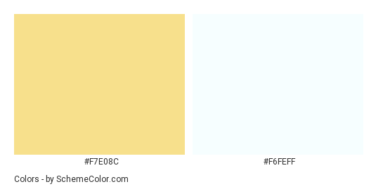 Beach Yellow Apartment - Color scheme palette thumbnail - #f7e08c #f6feff 