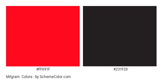 Milgram & Company Ltd Logo - Color scheme palette thumbnail - #ff091f #231f20 