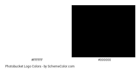 Photobucket Logo - Color scheme palette thumbnail - #ffffff #000000 