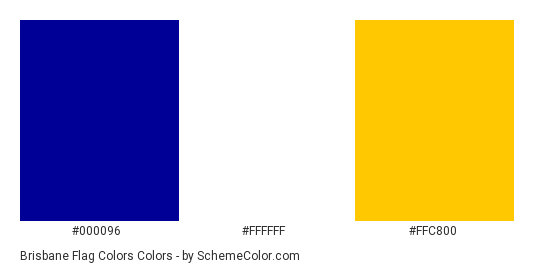 Brisbane Flag Colors - Color scheme palette thumbnail - #000096 #FFFFFF #FFC800 