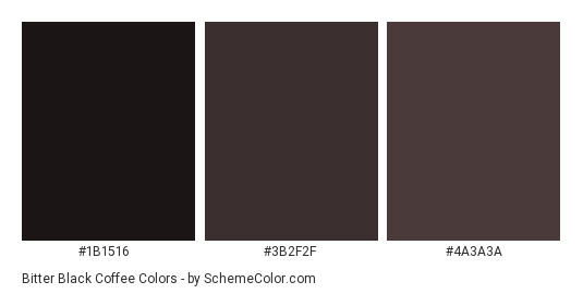 Bitter Black Coffee - Color scheme palette thumbnail - #1b1516 #3b2f2f #4a3a3a 