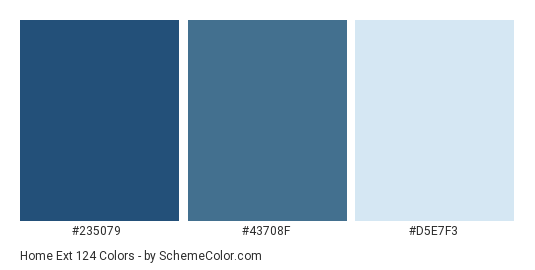 Home Ext 124 - Color scheme palette thumbnail - #235079 #43708F #D5E7F3 