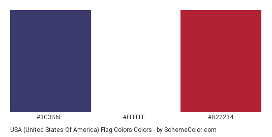 USA (United States Of America) Flag Colors » Country Flags »